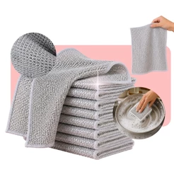 Kit 10 Panos de Limpeza Multiuso Metálico Aço Premium Arear Panela Fogão Toalha Louça Tira Gordura Reutilizável