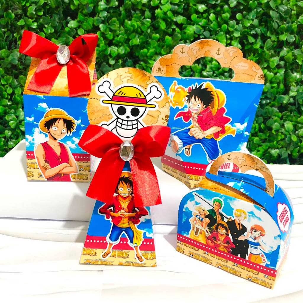 Kit Caixas Personalizadas ONE PIECE Lembrancinhas Festa Infantil Aniversário  Desmontadas
