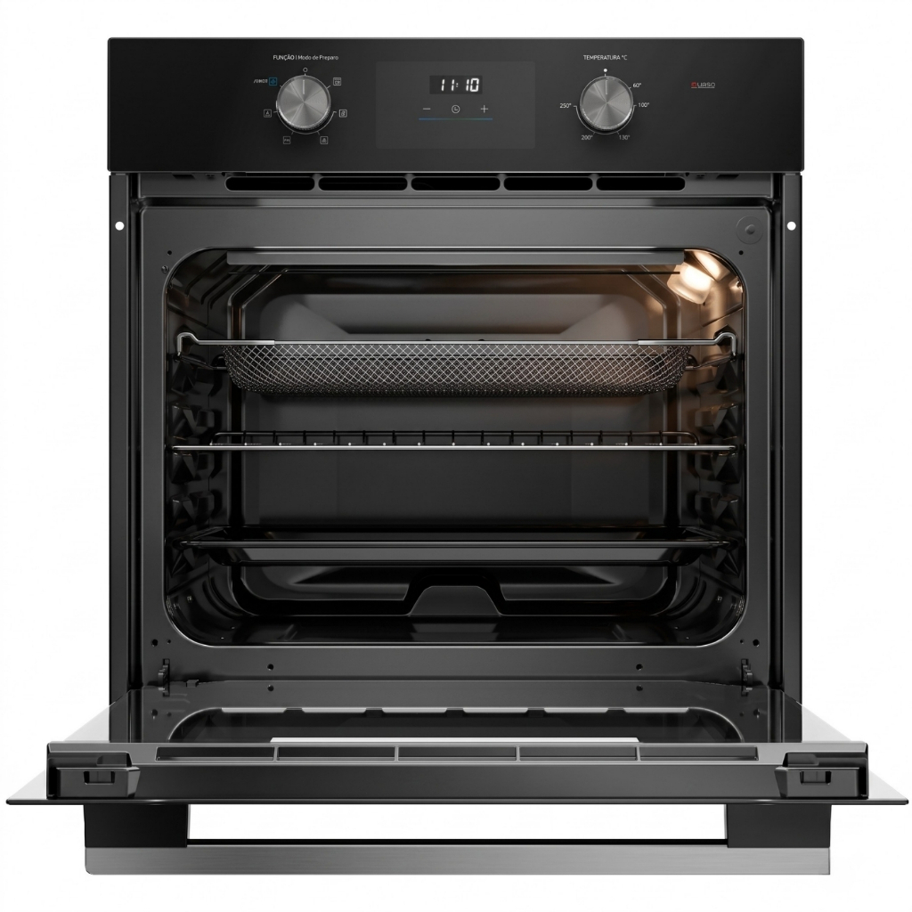 Forno Elétrico De Embutir Preto - 68l Digital c/ Air Fryer Midea