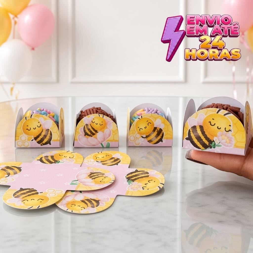 Forminhas Doces Abelinha - Forminha para Brigadeiro - Forminha de docinhos - Aniversário - Festa Infantil