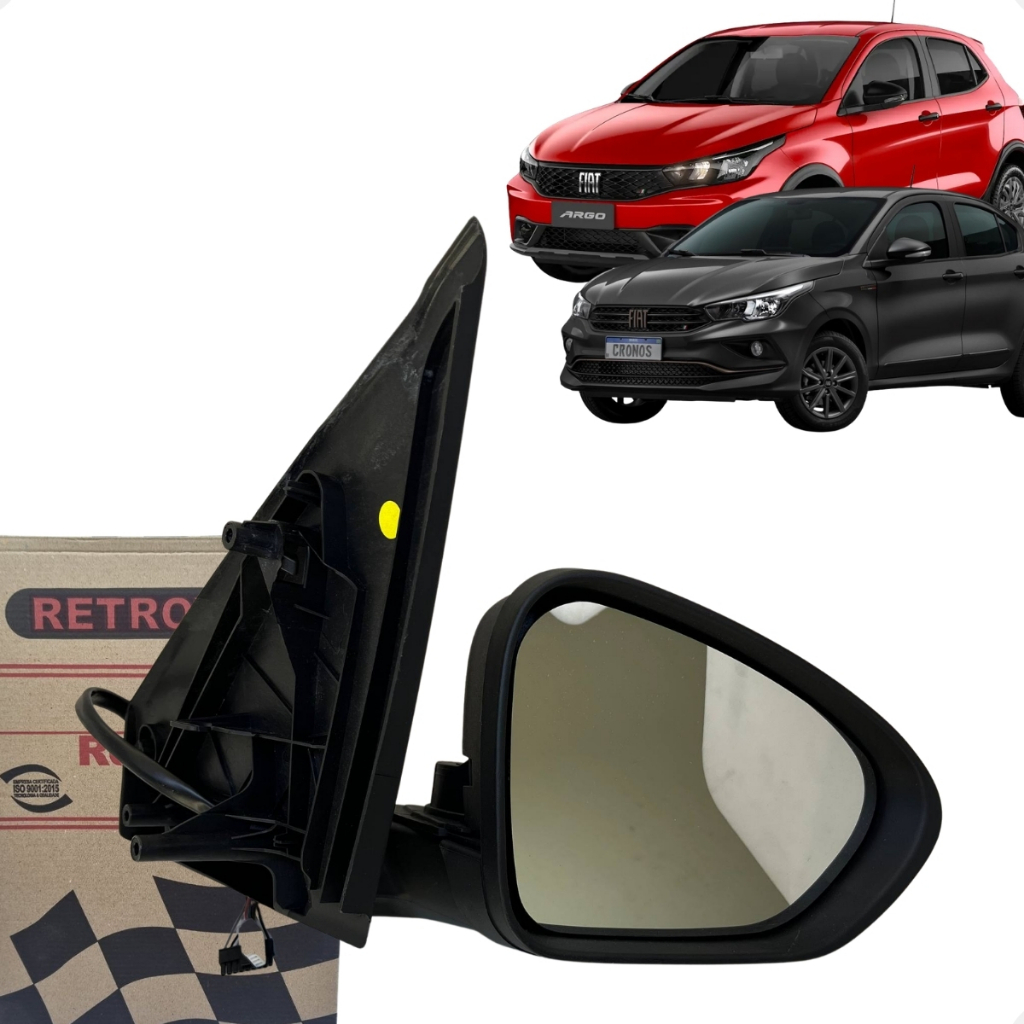 Retrovisor Elétrico com Seta Fiat Argo Cronos 2017 a 2025