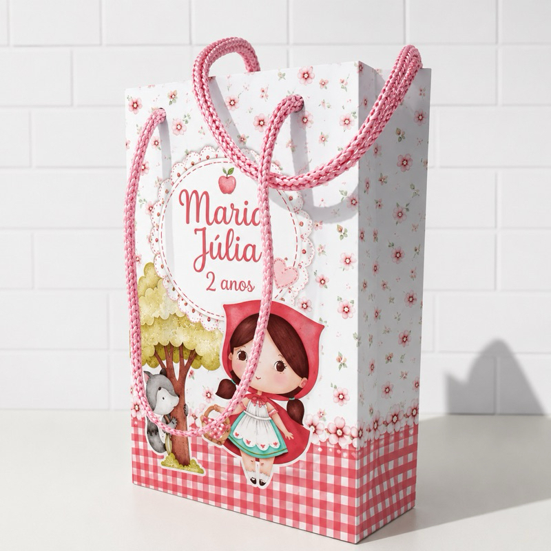 Sacolinha Personalizada Chapeuzinho Vermelho Lembrancinha Personalizada Kit Festa