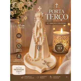 Artigos Religiosos, Catolico, Nossa Senhora da Aparecida, Porta Terço, Impressao 3D, Decoraçao, Casa, Crença, Religiao..