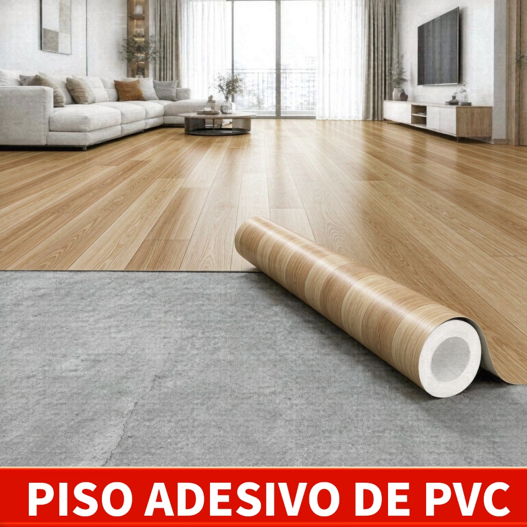 Piso Vinílico Adesivo PVC Autoadesivo Amadeirado Revestimento para Piso Decoração Sala Quarto Cozinha