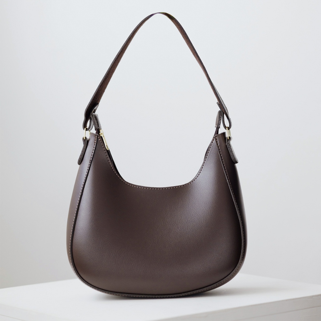 Bolsa Feminina Café Baguete Espaçosa De Ombro Estilosa Casual