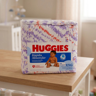 Pacotão Economico Huggies com 100 fraldas P(3,5 - 6kg) M(5,5 - 9,5kg) G(9 -12,5kg) XG (12 - 15kg) XXG(14 - 20Kg)
