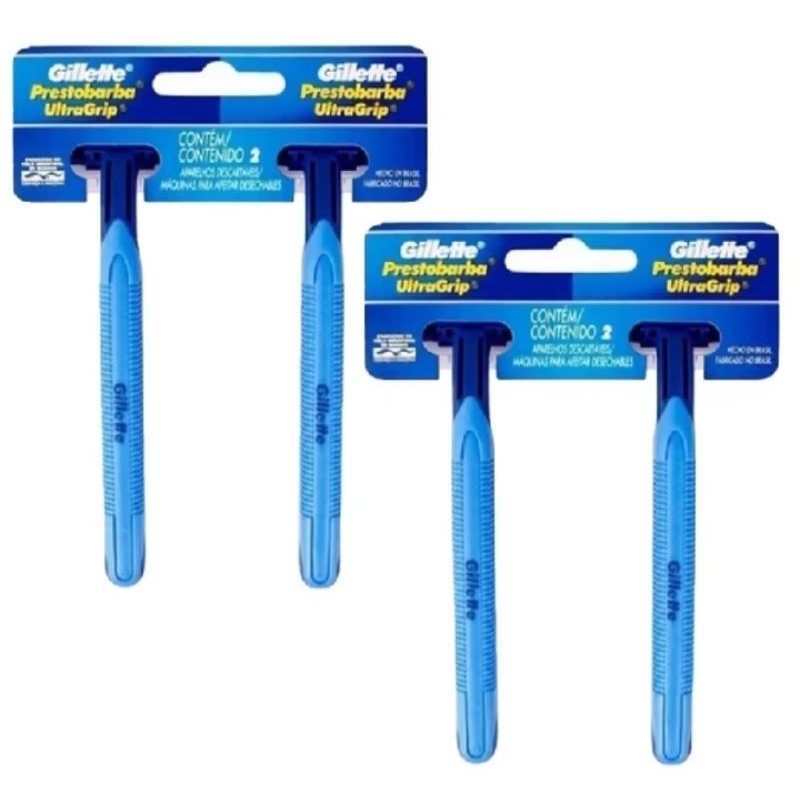 Aparelho De Barbear Gillette Prestobarba Ultragrip C/4 Peças