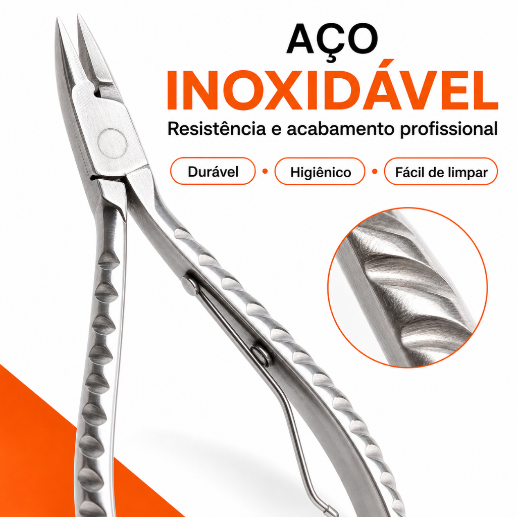 Alicates para Unha Profissional Premium  Cutícula Manicure Ferramenta Pedicure Esmaltacao