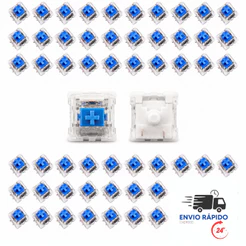 Kit Clicker Teclado Mecânico Azul 3 Pinos | Switch Clicky | Hot Swap | 10, 20, 30 e 45 Unidades