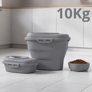 Porta Ração Pote 10kg Evolution Tampa Vedada Cães Gato