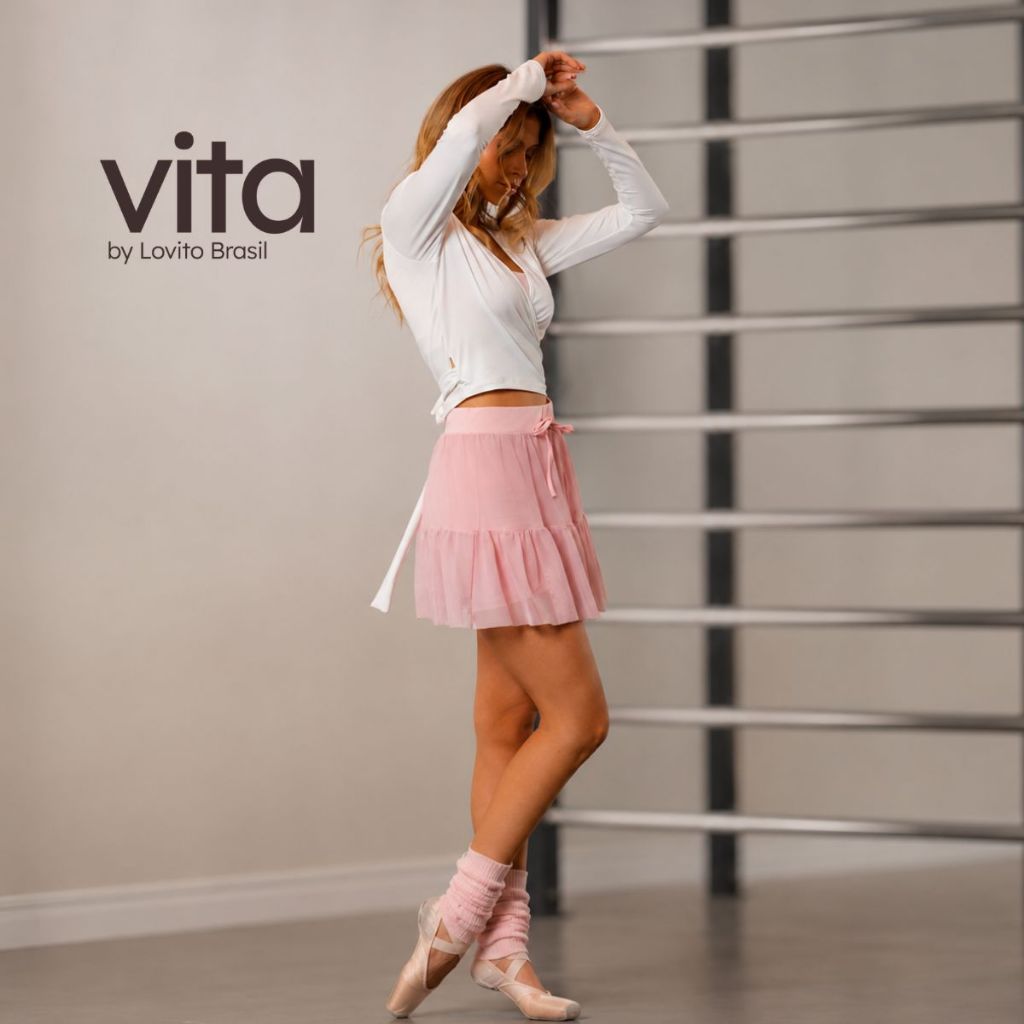 Lovito Vita Blusa Feminina Transpassada Manga Longa SEB20092039 · foto 2