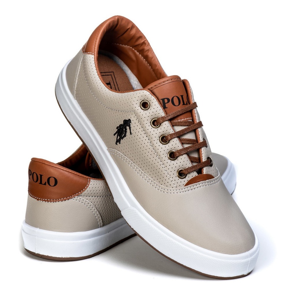 Tenis masculino moderno casual polo open social confortável macio sapatenis versatil leve barato