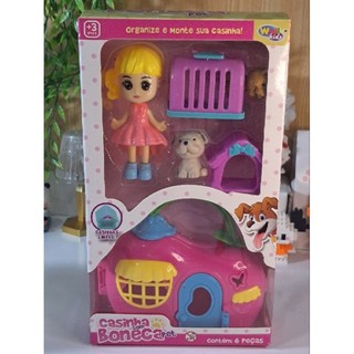 Casinha de Boneca com Pets Well Kids – Mini Maleta Portátil com Acessórios
