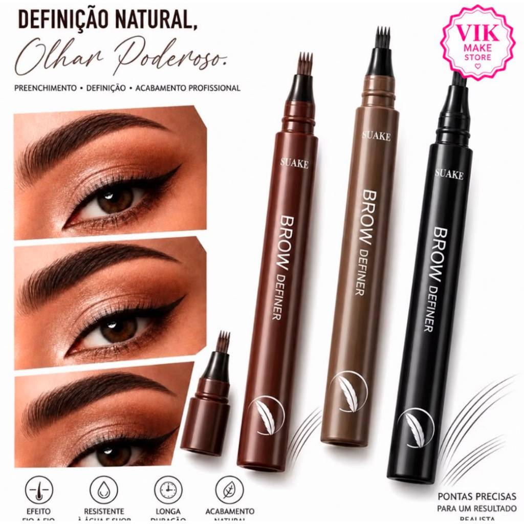 Caneta Microblading Fio a Fio Preenche Falhas da Sobracnelha Maquiagem