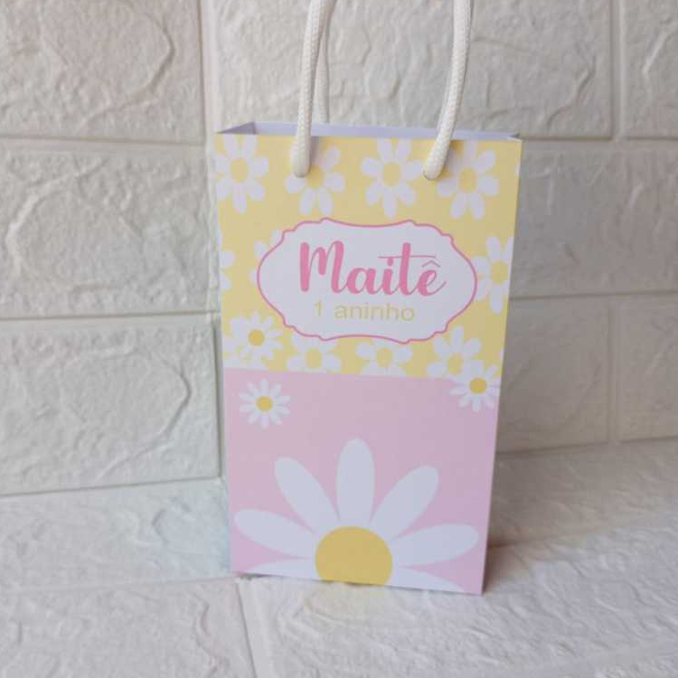 Sacolinha Surpresa Personalizada Margarida Lembrancinha de Aniversário Festa Infantil