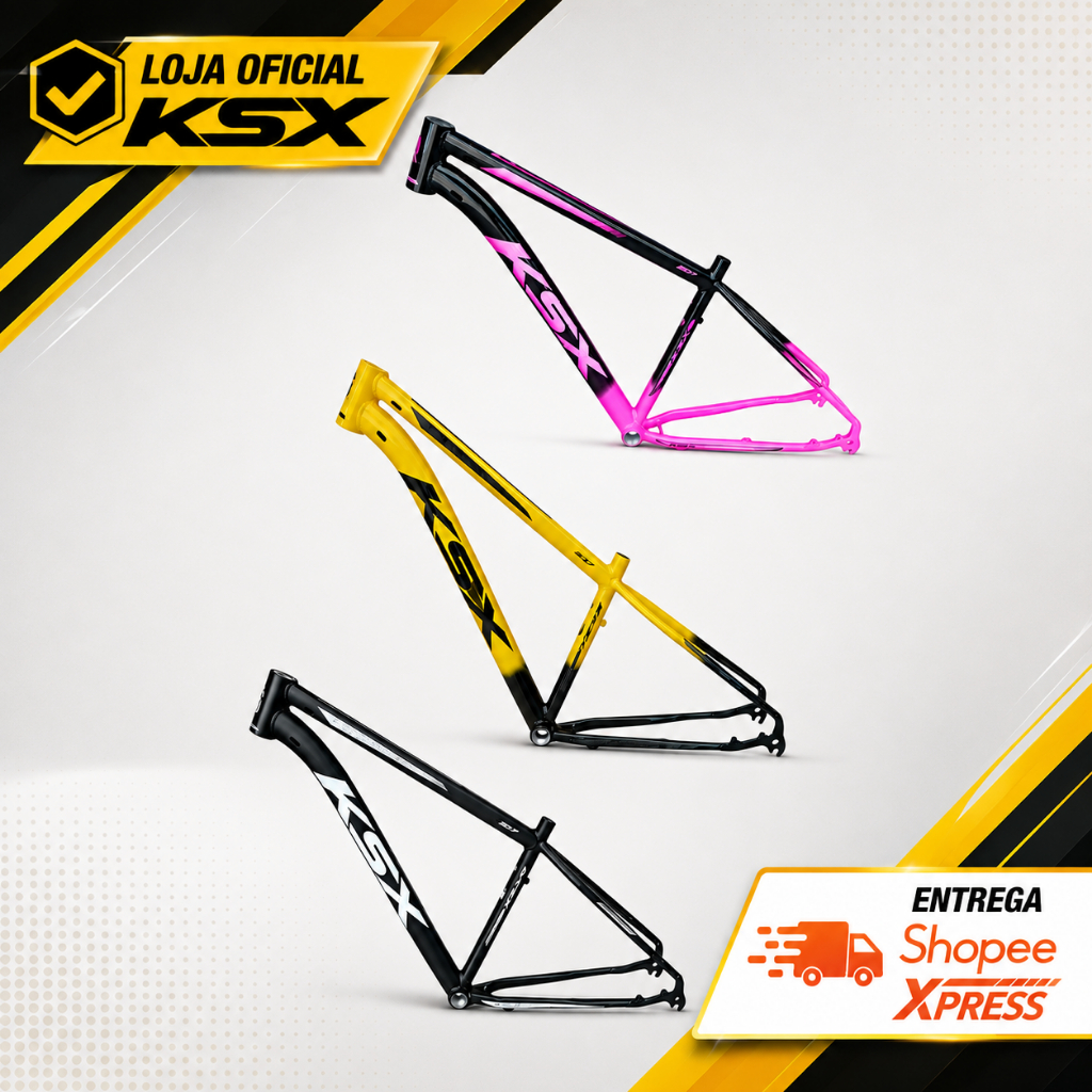 Quadro KSX 100% Alumínio Aro 29 Bicicleta Mountain Bike Cabeamento Interno Com G