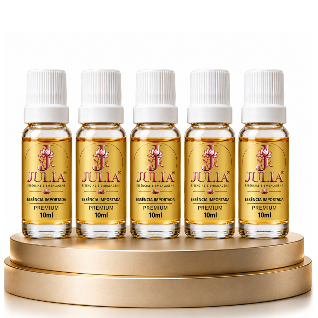 Kit combo com 5 essências premium importadas para perfumes