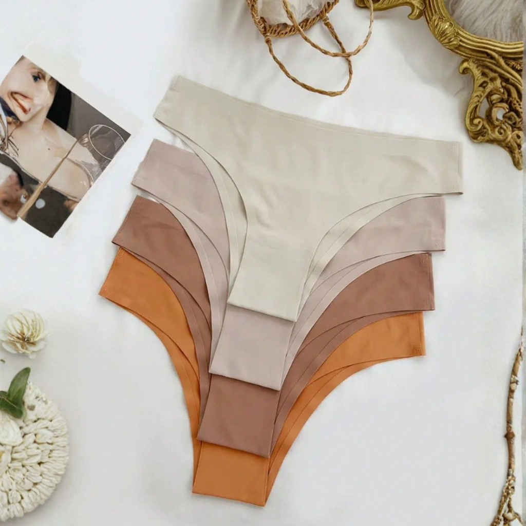 Kit 3 Calcinhas Tanga Sem Costura A Laser Conforto Invisível Algodão Modelador