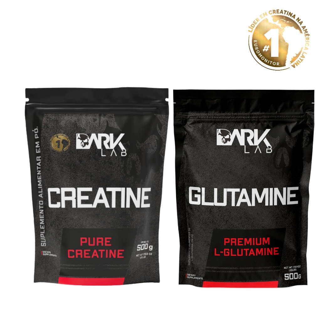 Kit Creatina 500g + Glutamina 500g - Dark lab