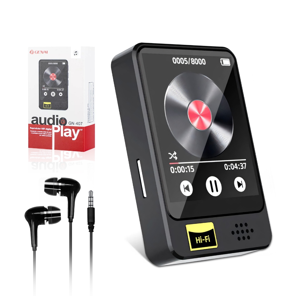 Leitor De Mp3 E Mp4 Bluetooth Com Tela De 1,77'' 1,8'' 2,4''Iigenai