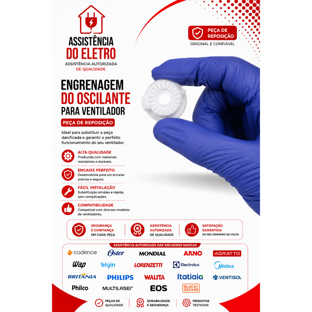 Trava Regulagem Pescoço Ventilador Mondial Ultra Peça Reposição