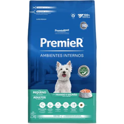 Ração Pet Ambientes Internos Cães Adultos Frango e Salmão 2.5kg Premier