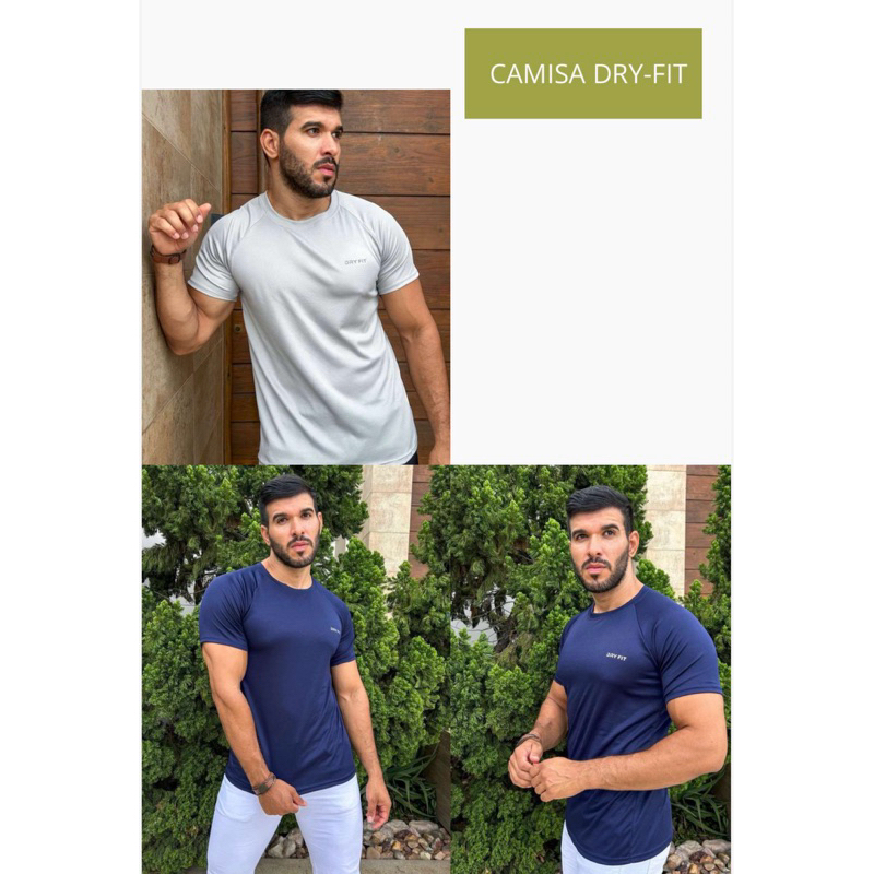 Kit C/ 2 Camiseta Dry Fit Com Elastano Premium Treino Lazer Caminhada Academia
