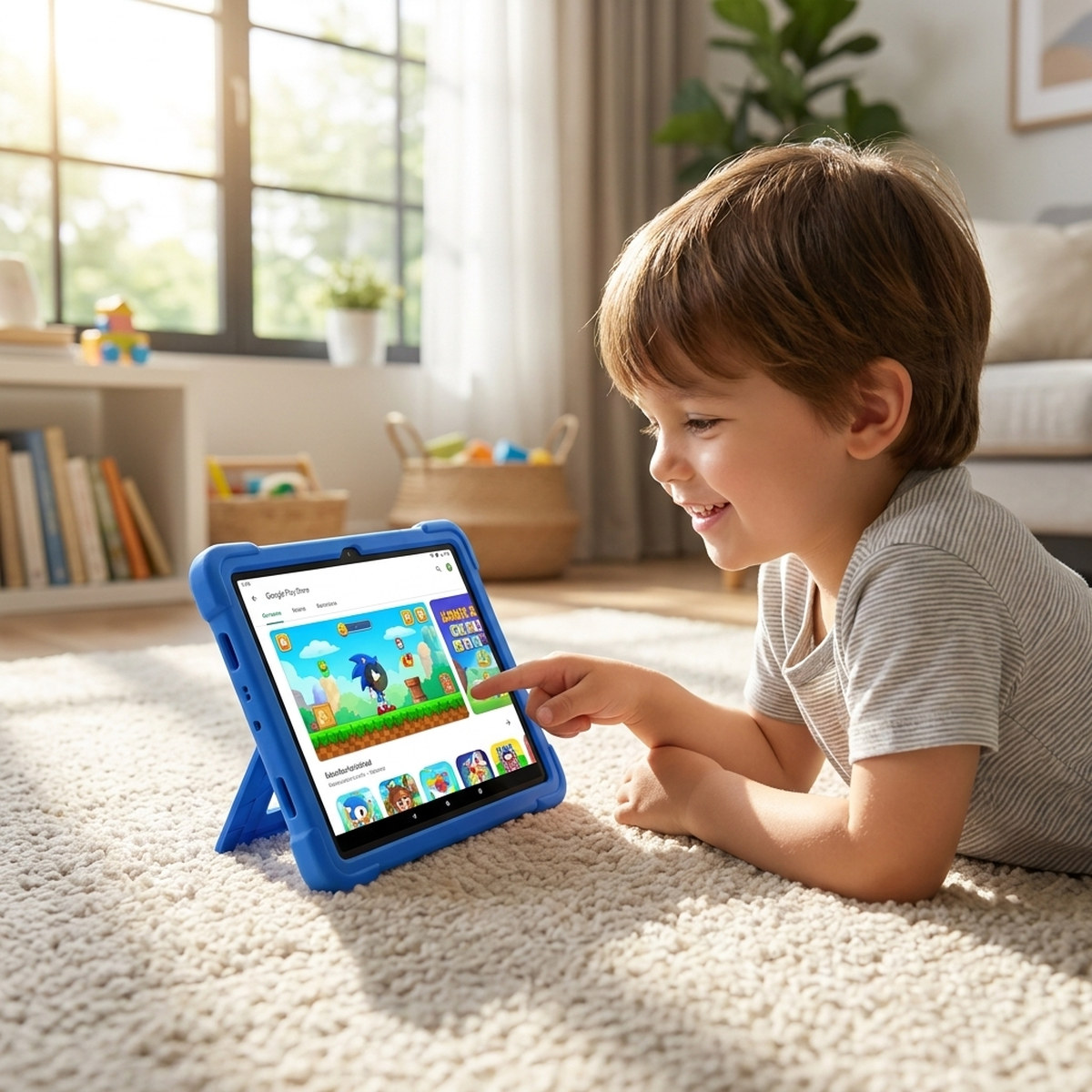 Tablet Infantil Sonic Tela Ampla para Entretenimento e Aprendizado Infantil com Design Colorido e — imagem 2 de 2