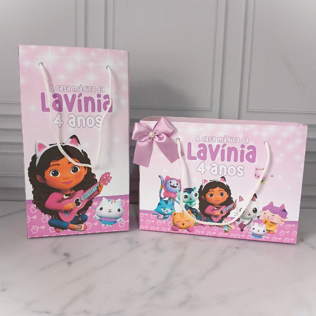 Sacolinha Personalizada A Casa Mágica da Gaby (Pegue e Monte) - Lembrancinhas Festa Aniversário
