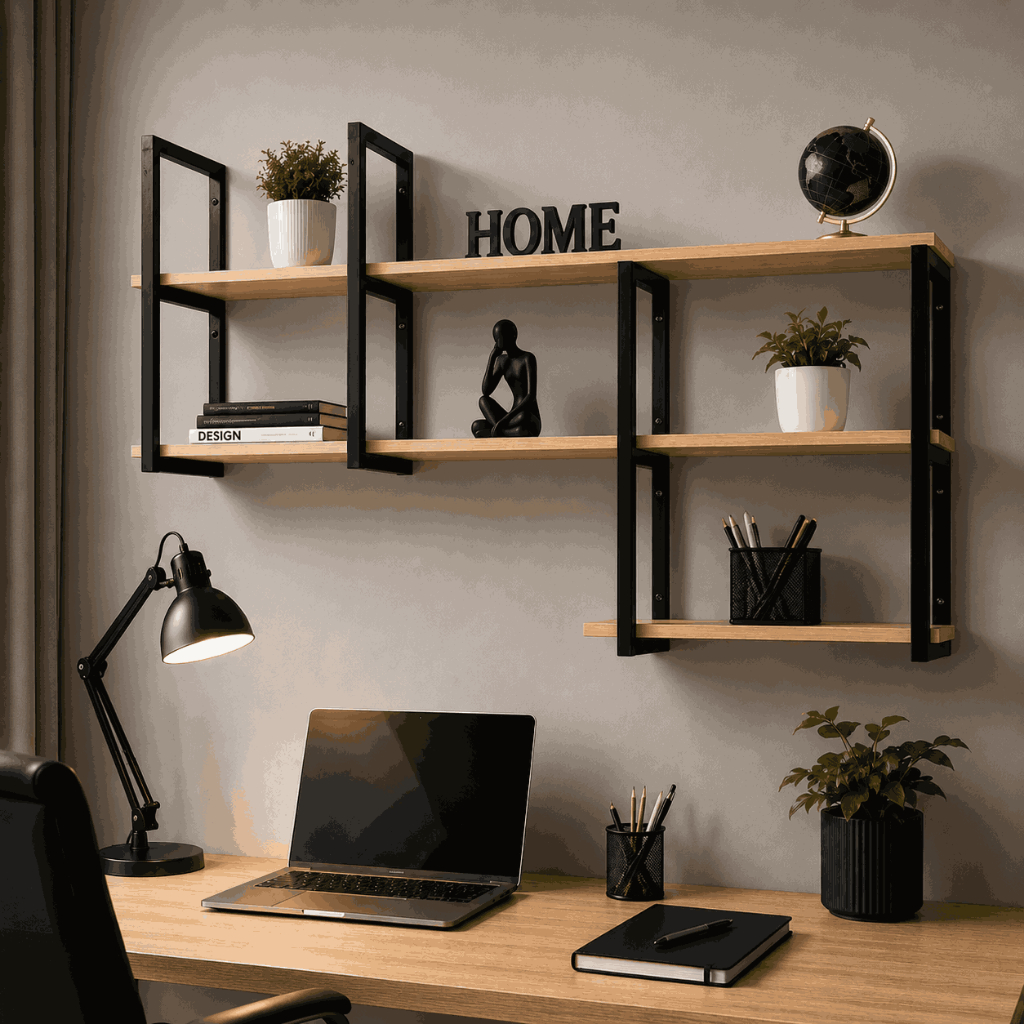 Prateleira Organizadora Pratica Suspensa Estilo Industrial Design Contemporâneo e Elegante