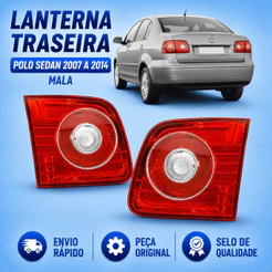 Lanterna Traseira Polo Sedan 2007 2008 2009 2010 2011 2012 2013 2014 Mala