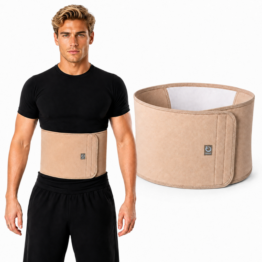 Faixa Cinta Abdominal 25 cm Altura Compressão Reforçada 1,5 mm Lombar Postural Modeladora Unissex Ideal