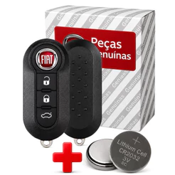 Chave Fiat Canivete Bravo 500 Punto Strada Siena Palio Carcaça Botões Brancos + Bateria
