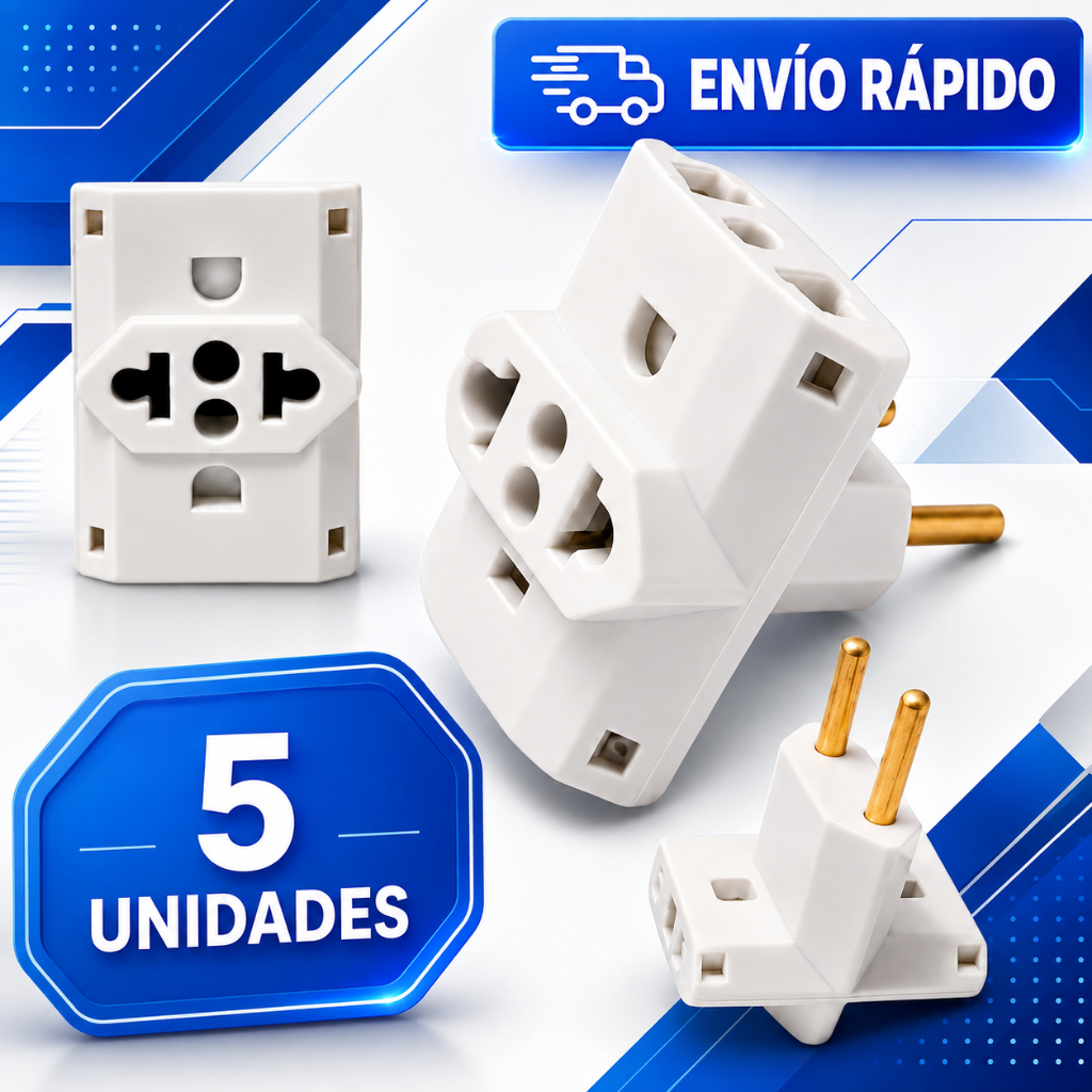 Adaptador T de Tomada Pino Maciço Unidades - Universal 10A/20A Multiplicador