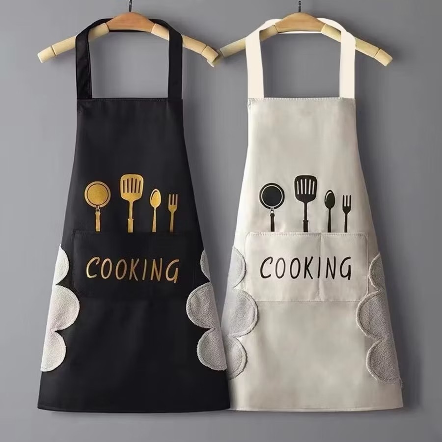 Avental de cozinha para cozinha doméstica para homens e mulheres impermeável à prova de óleo