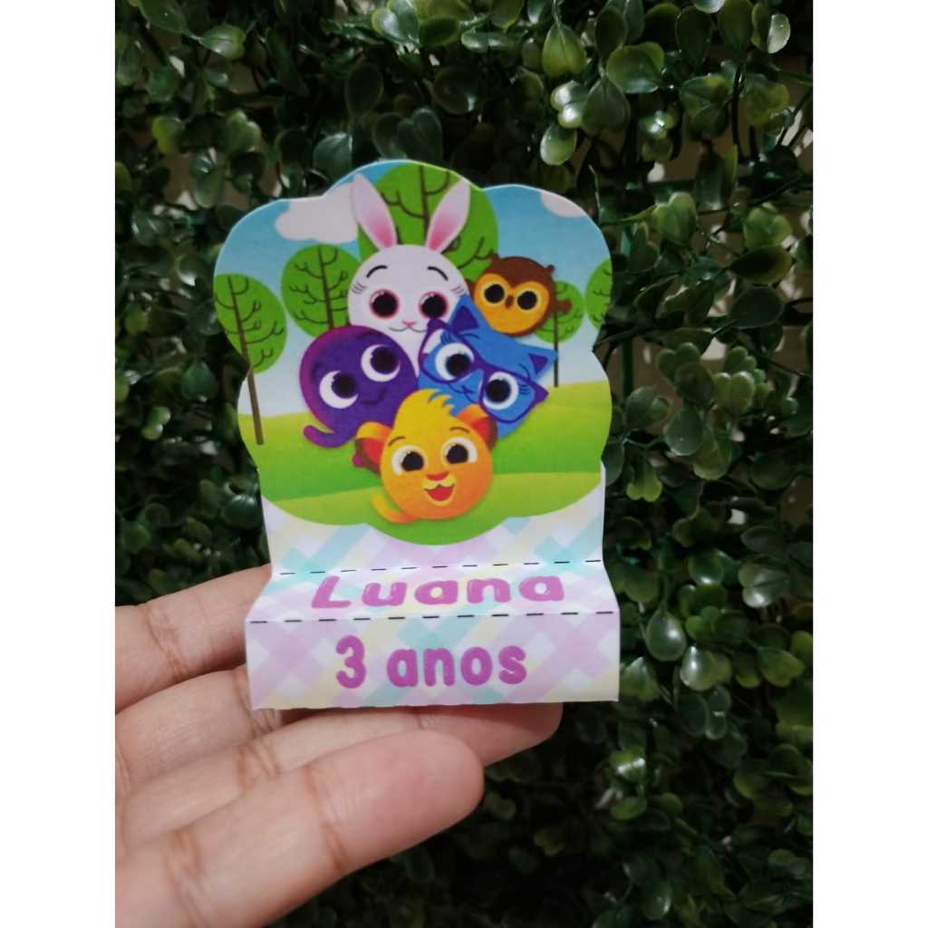 Kit Porta Bis Duplo Personalizado Bolofofos I Lembrancinha de Aniversário Infantil
