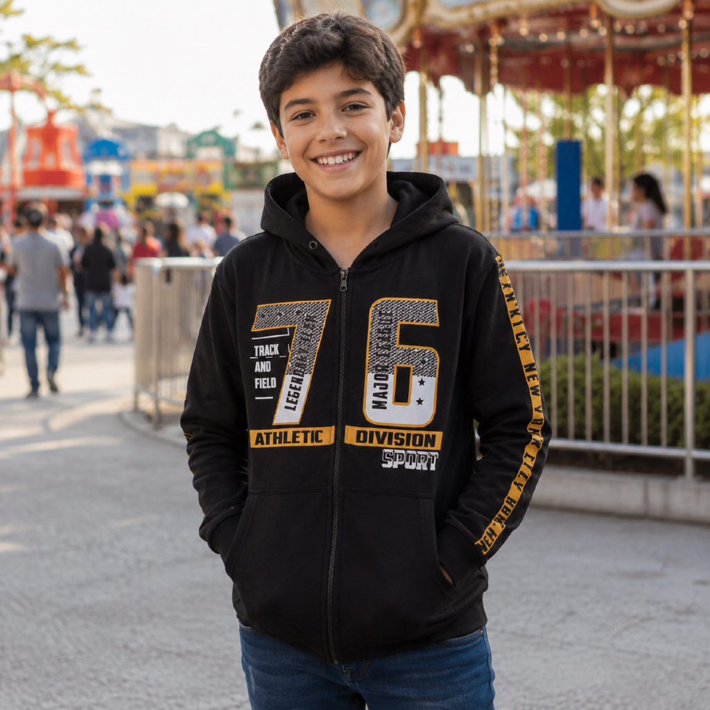 Casaco de moletom Jaqueta  estampada Masculino Juvenil de Inverno