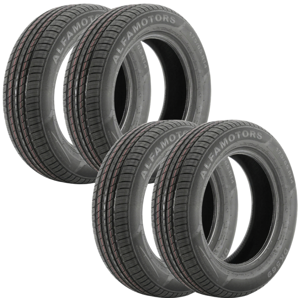 Jogo 4 Pneus 175/65 R14 Alfamotors DK569 90/88T 6PR Reinf. Aro 14 Novos