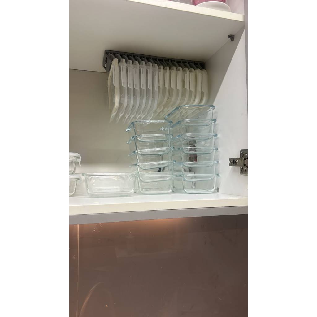 Organizador de Tampas de Potes Herméticos e Marmitas Suporte para Armário de Cozinha Porta Tampas Economiza Espaço — imagem 2 de 2