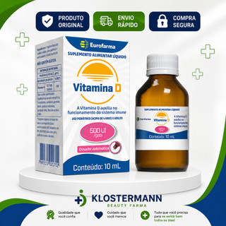 Vitamina D 500Ui Em Gotas Com 10 ml - Eurofarma