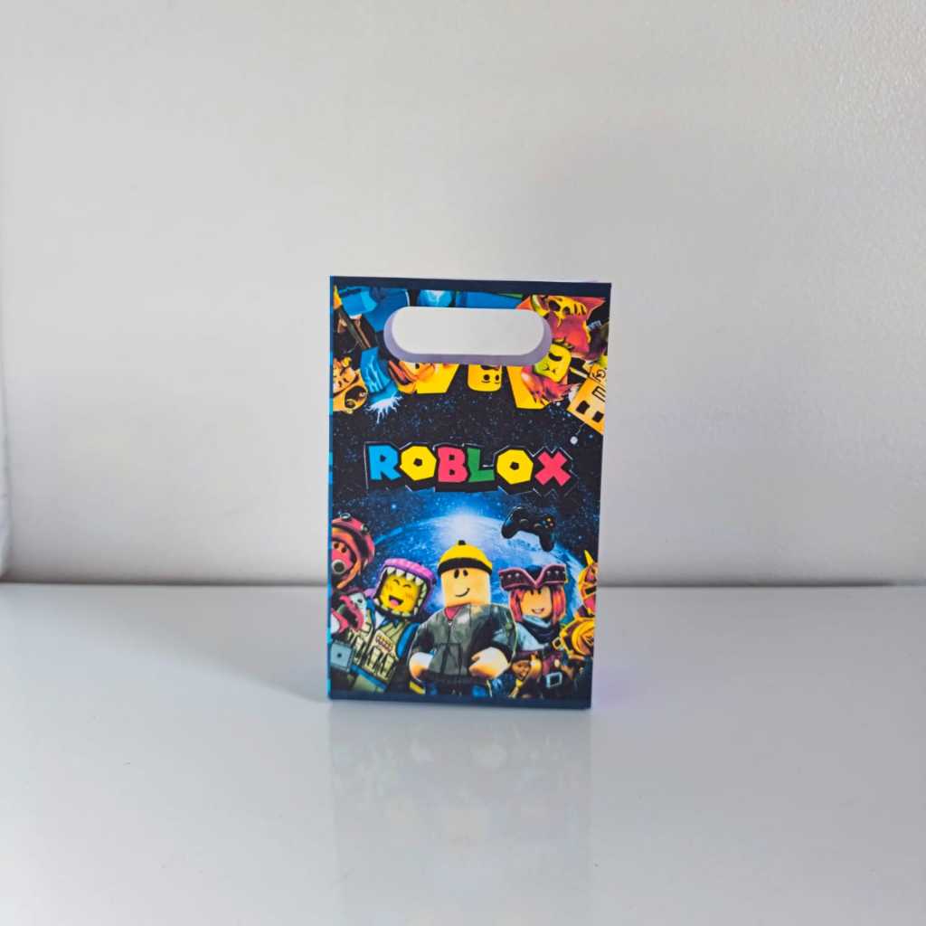 PEGUE E MONTE Sacolinhas Personalizadas Tema Roblox ou (QUALQUER TEMA) Lembrancinhas/Kit Festa/Aniversário/Sacolas — imagem 2 de 2
