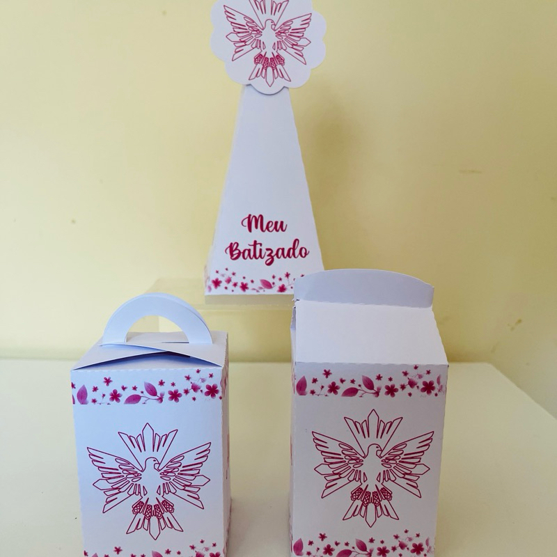 Envio Rápido kit 15 Caixas Lembrancinhas Batismo Cris Kit Montagem Fácil  Primeira Eucaristia Menina