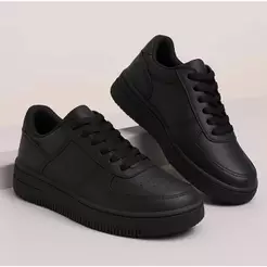 Tenis Sapato Feminino Force Casual Preto Retrô Clássico Original Leve e Confortável Anti Derrapante