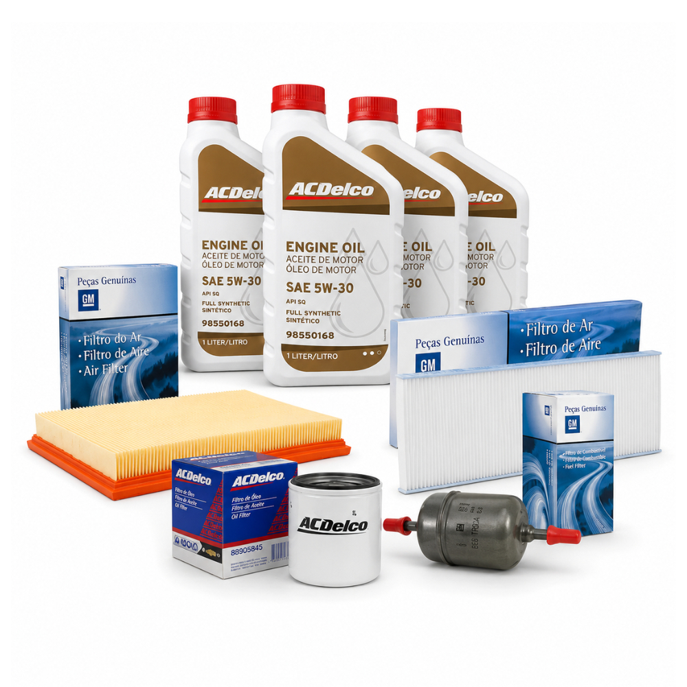 Kit Troca De Óleo 5w30 Sintético Com Todos Filtros Agile Montana Corsa Kit Nova Gm Kit509
