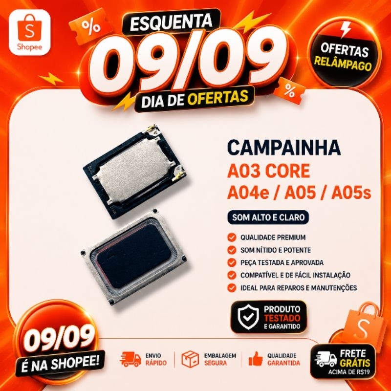 Alto falante Campainha A03 Core A04e A05 A05s A22 5g
