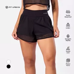 Short Duplo Soltinho Tela Casual Esportivo