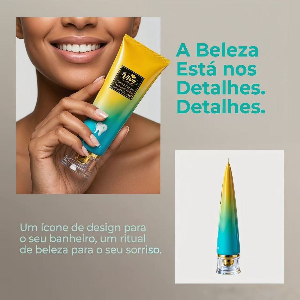 VivaBelle Creme Dental com Niacinamida | Clareamento Suave Sem Irritação para Uso Diário toothpaste
