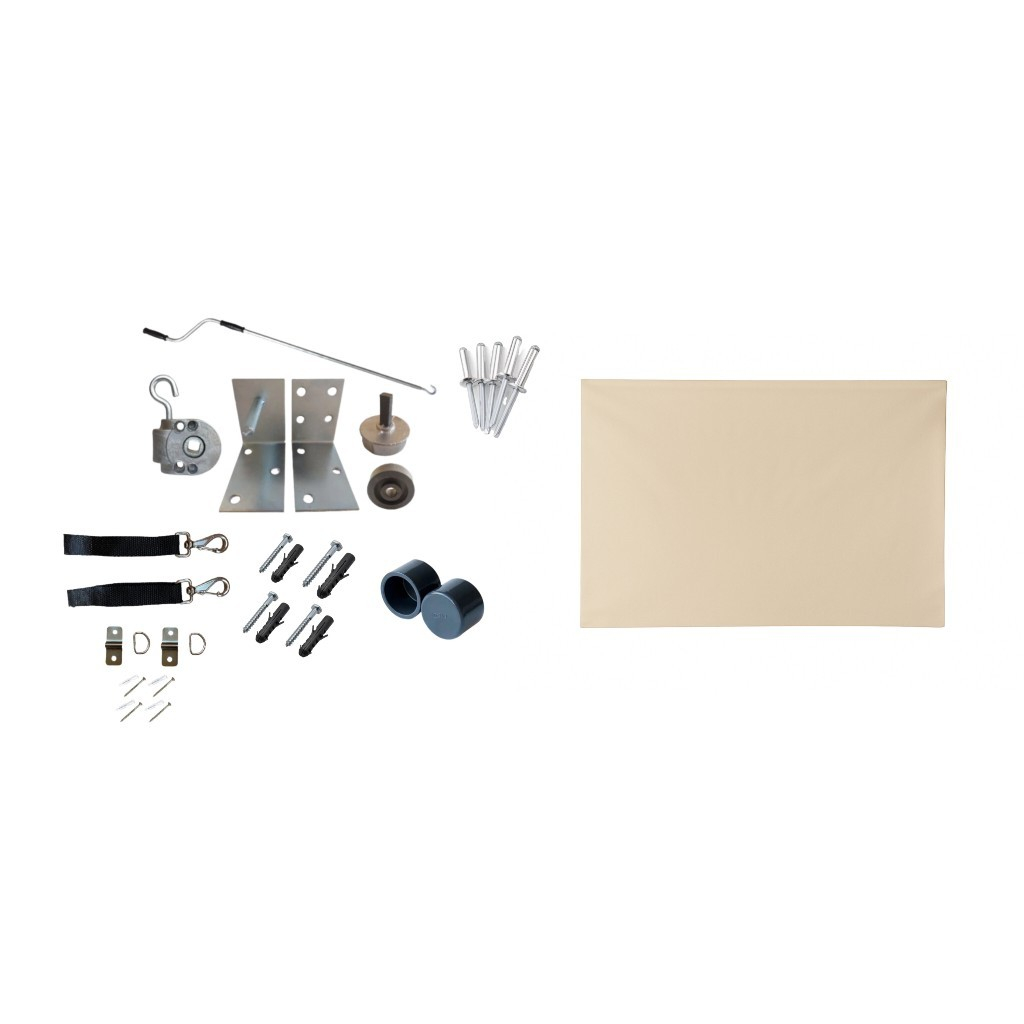 Kit peças para Toldo Cortina vertical | Lona 4,30 x 2 Impermeável Garagem Área Externa Pvc