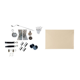 Kit peças para Toldo Cortina Retrátil | Lona 480 x 2,40 Sob Medida Impermeável Área Externa Janela