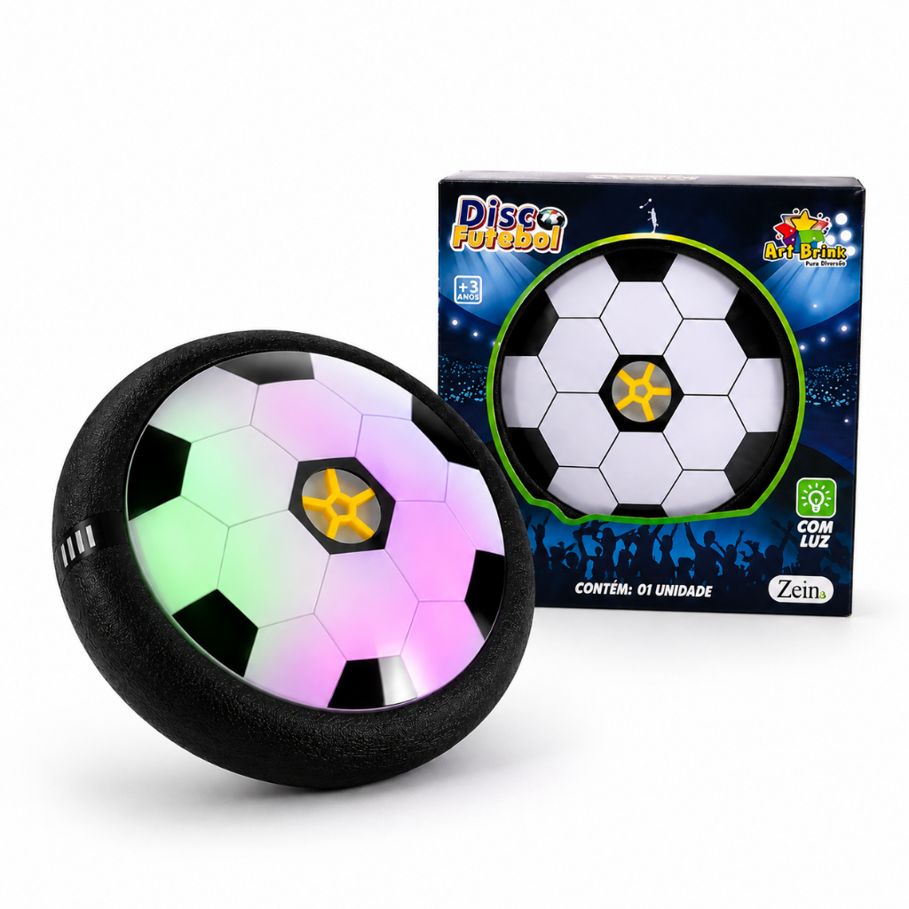 Bola De Futebol Flutuante Bola Futebol De Disco Deslizante Led Piscante Brinquedo Infantil Bola Elétrica